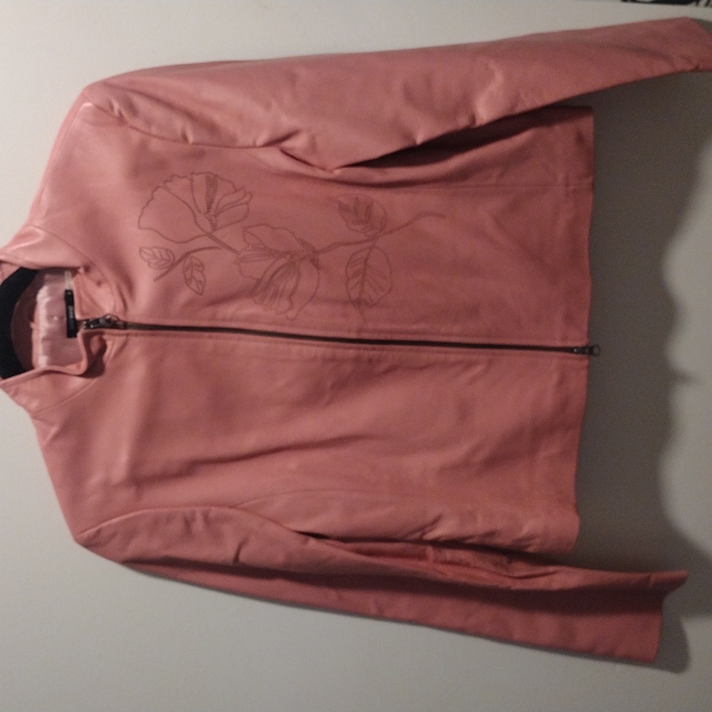 600WEST PINK LEATHER JACKET SIZE 8